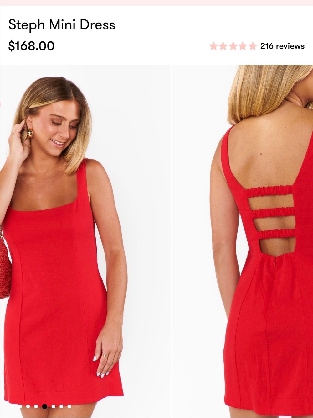 showmeyourmumu “Steph” mini dress - red (WORN ONCE!)